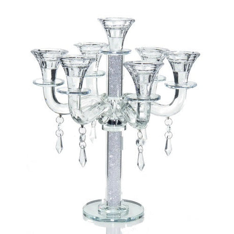 Crystal Candelabra 6 branch 189 Judaica-Lecht-Candlesticks, Candelabra 520 Manchester Judaica