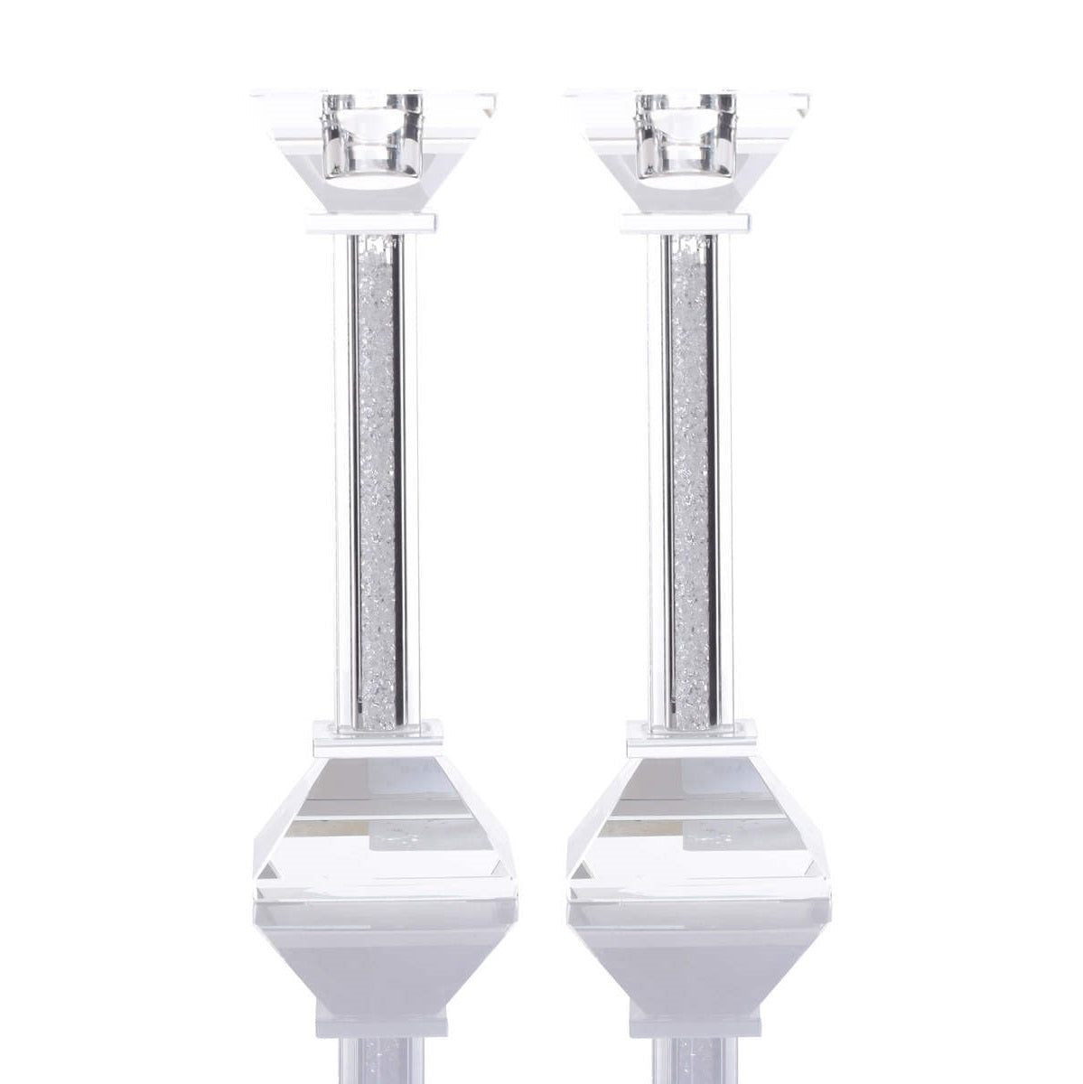 Crystal Candlesticks pair 24cm Judaica-Lecht-Candlesticks, Candelabra 511 Manchester Judaica