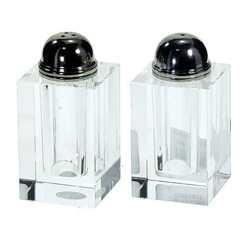 Crystal Salt Cellar Pair {Judaica-Tabletop-Salt Holder} Manchester Judaica