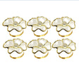 Fashion White and Gold Napkin Rings - set of 6 Judaica-Tabletop-Napkin Rings 76312 Manchester Judaica