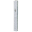 Glass Mezuzah 15cm - Glitter With Silver Shin Judaica-Home-Mezuzah Holder 23262 Manchester Judaica