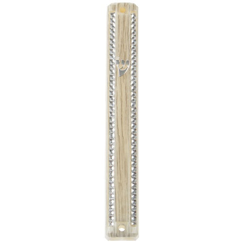 Plastic Mezuzah 12cm - 3D Metallic Paint Judaica-Home-Mezuzah Holder 336 Manchester Judaica