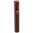 Plastic Mezuzah 12cm - Brown Wood Design Judaica-Home-Mezuzah Holder 334 Manchester Judaica