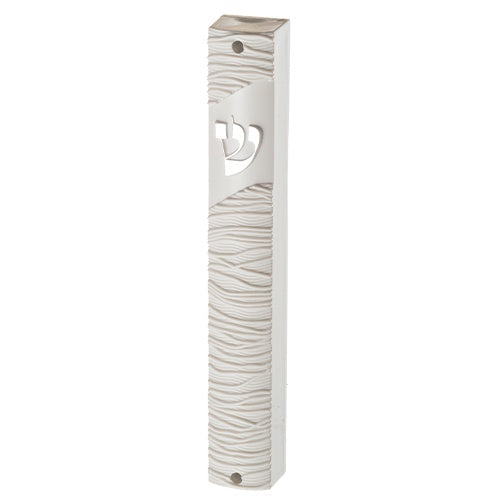 Plastic Mezuzah 15cm - White Judaica-Home-Mezuzah Holder 23404 Manchester Judaica