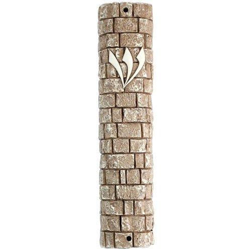 Polyresin Mezuzah 30cm - Kosel Stones Design Judaica-Home-Mezuzah Holder 21271 Manchester Judaica