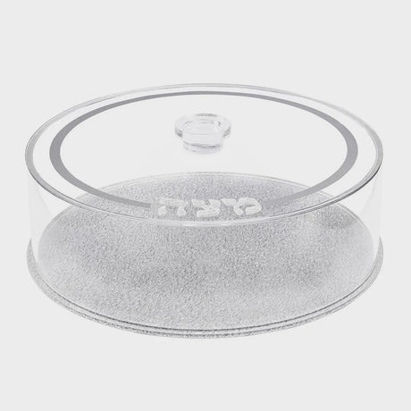 Round Matzah Box - Silver {Holiday-Pesach-Matzah Box} Manchester Judaica