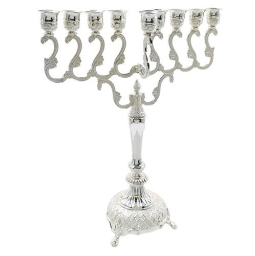 Silver Plated Menorah 42cm Holiday-Chanukah-Menorah 12422 Manchester Judaica