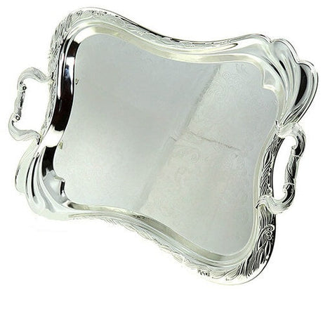 Silver Plated Tray + Handles 60060 Judaica-Tabletop-Food Trays 308 Manchester Judaica