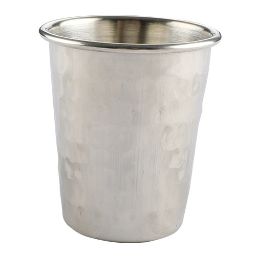 Stainless Steel Hammered Design Kiddush Cup 6Cm {Judaica-Tabletop-Kiddush Cup} Manchester Judaica